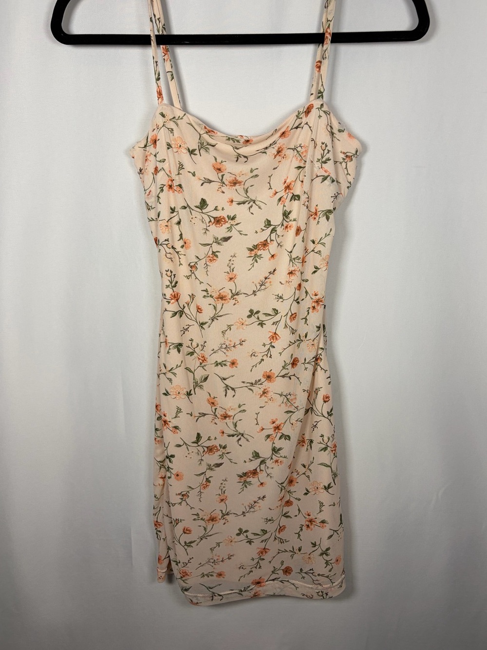 Privy Baby Pink Floral Mesh Slim Fit Mini Dress Size Small